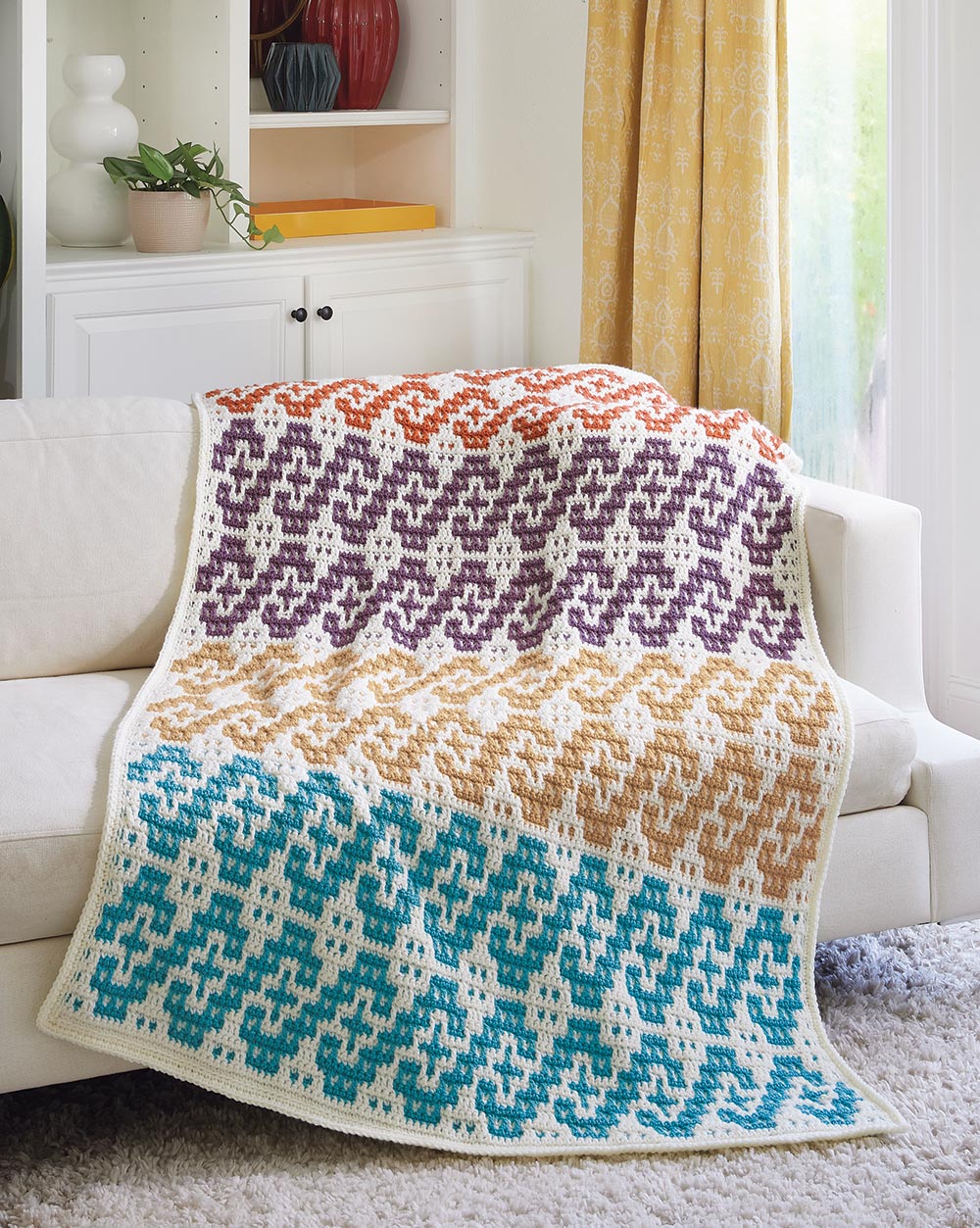 Mosaic Crochet Blanket