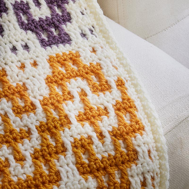 Mosaic Crochet Blanket