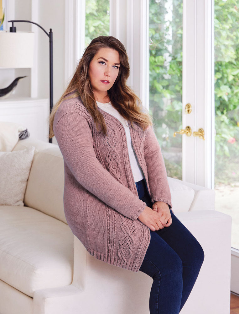 Cardi à câble torsadé