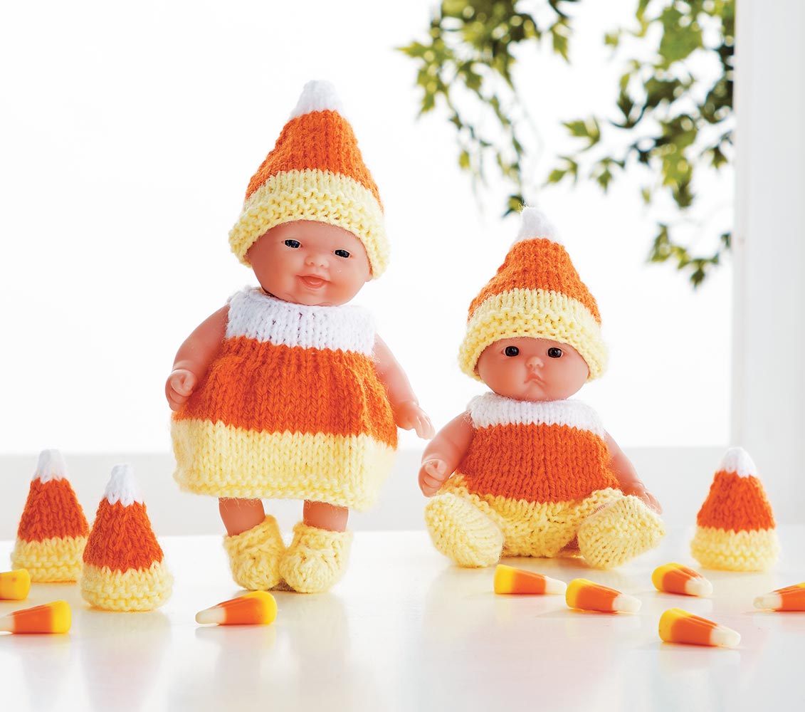 Candy Corn Kids Doll Outfit Pattern