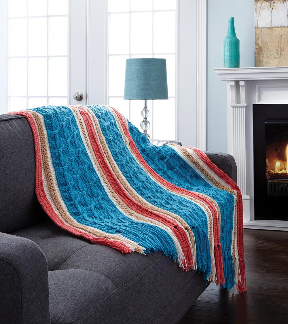 Tunisian Cabled Throw Crochet Pattern