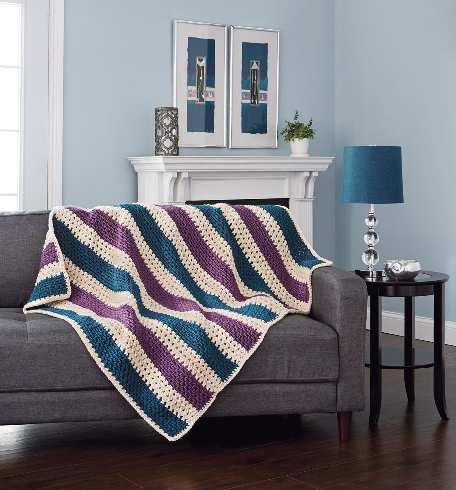 Jeté à rayures simples