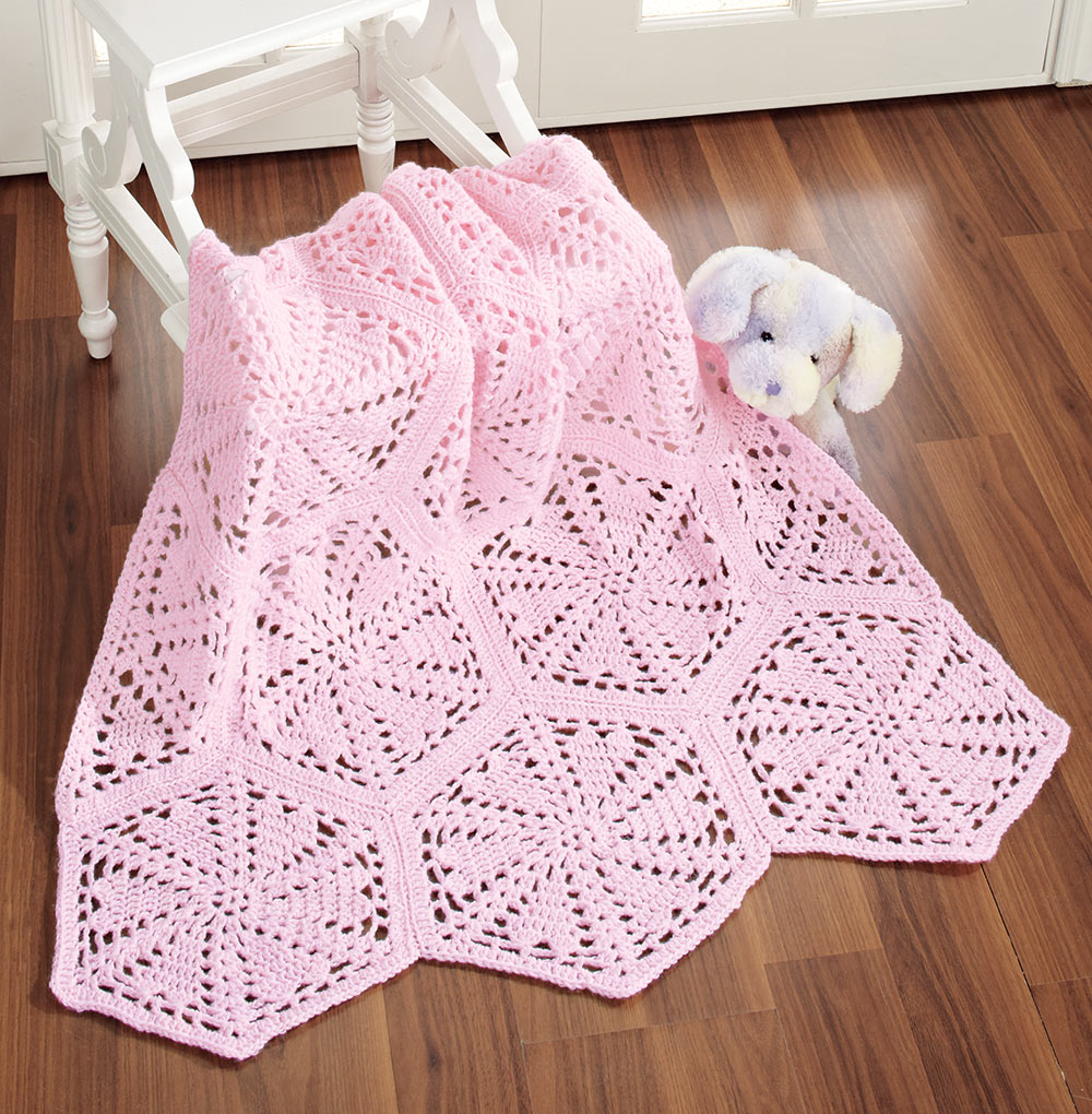 Hexagon Hearts Blanket Pattern