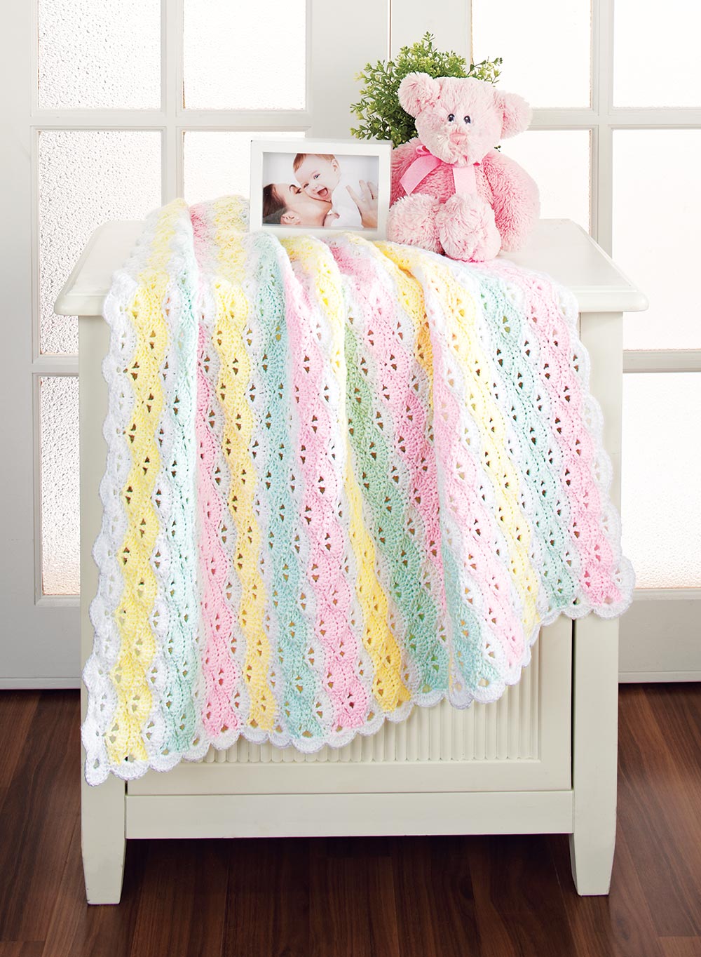 Vertical Shells Baby Blanket Pattern