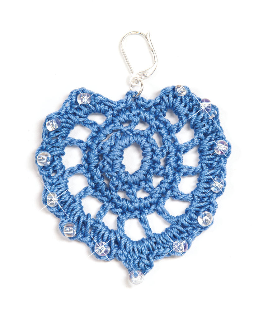 Patrón de aretes con cuentas de crochet
