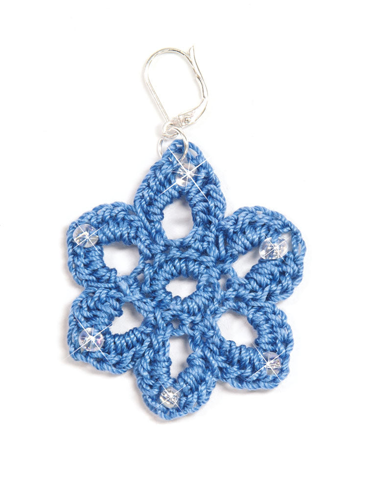 Patrón de aretes con cuentas de crochet