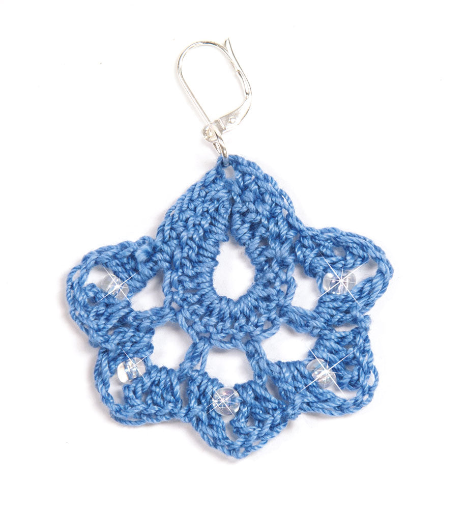 Patrón de aretes con cuentas de crochet