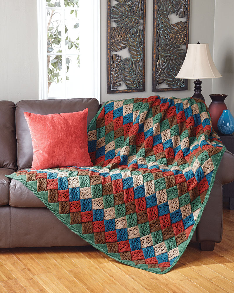 Modèle de jeté en dentelle entrelac