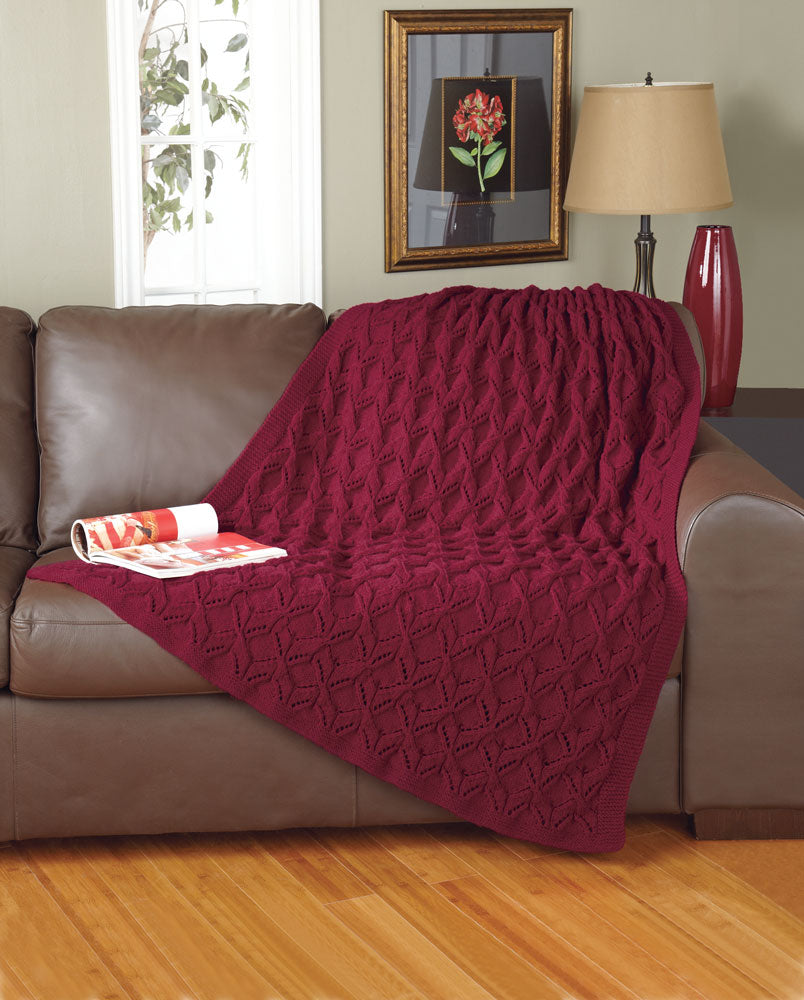 Crimson Comfort Throw Pattern