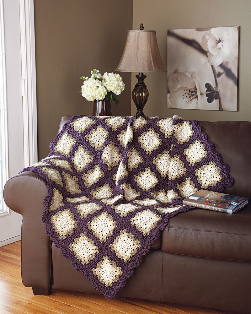 Mocha Squares Throw Pattern