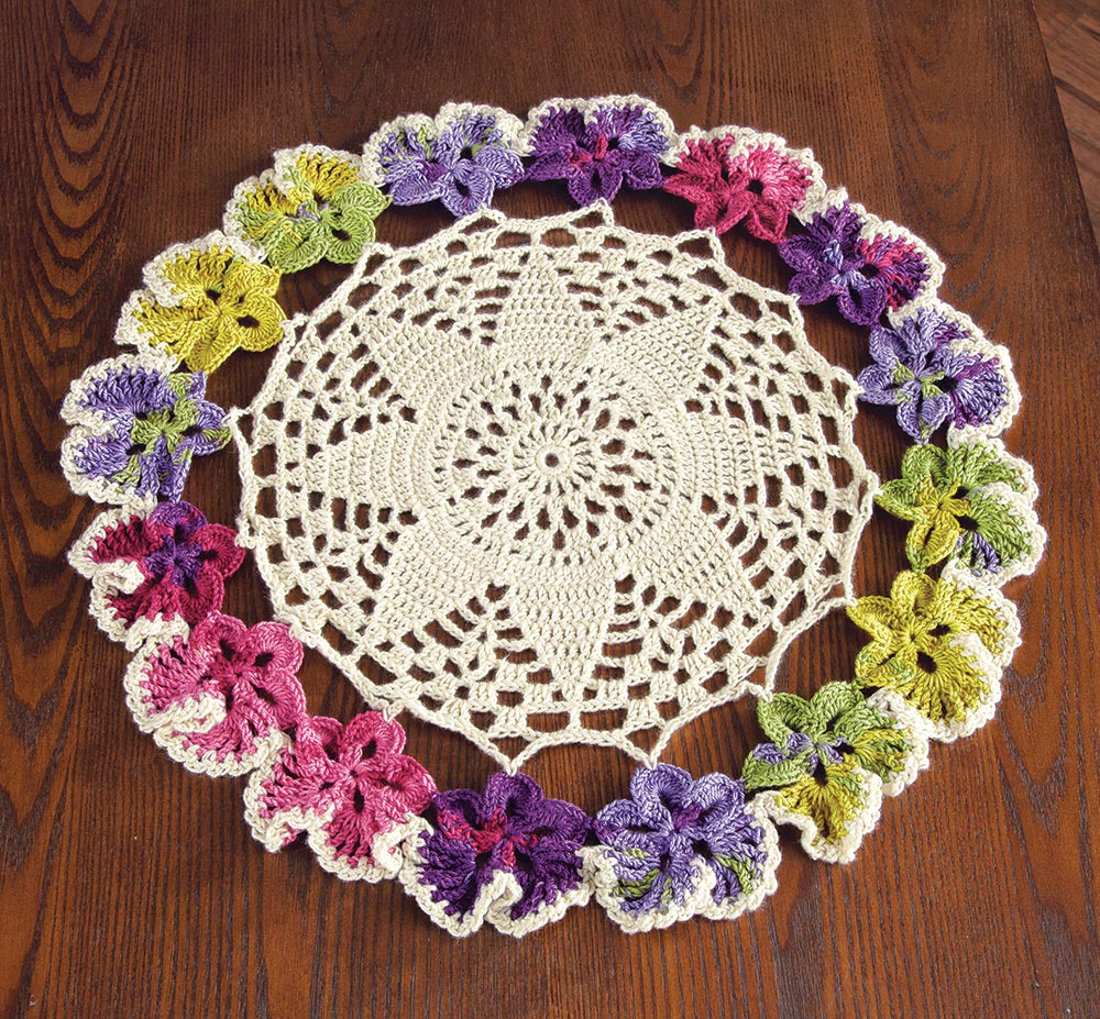Pansies Table Topper Pattern