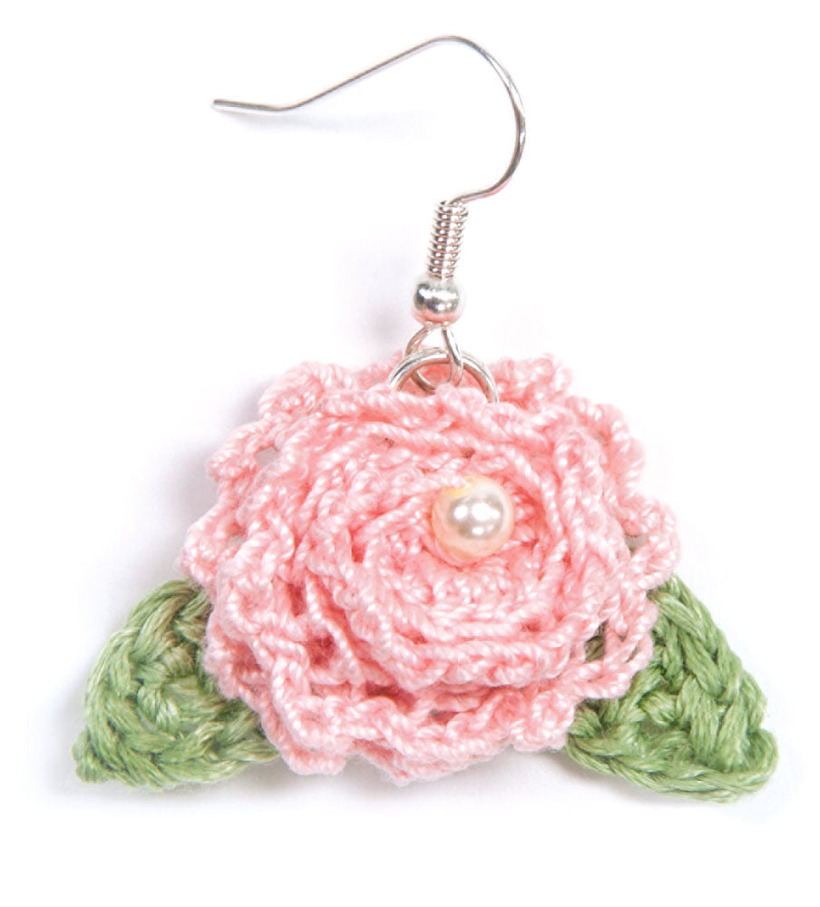 Patrón de aretes con cuentas de crochet