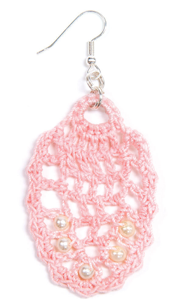 Patrón de aretes con cuentas de crochet