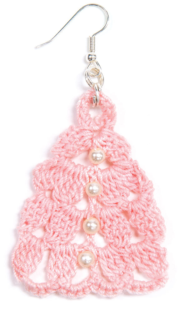 Patrón de aretes con cuentas de crochet