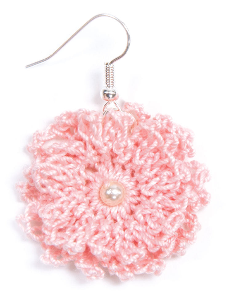 Patrón de aretes con cuentas de crochet