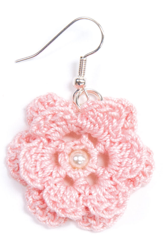 Patrón de aretes con cuentas de crochet