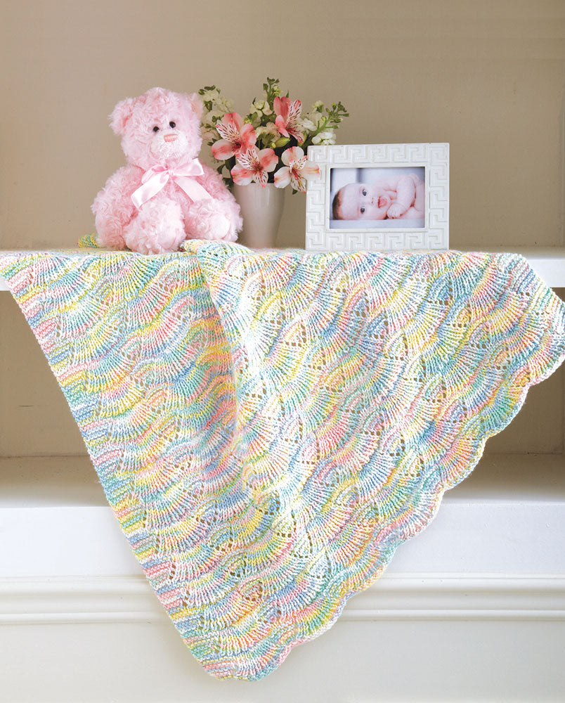 Ribbed Shells Baby Blanket Pattern