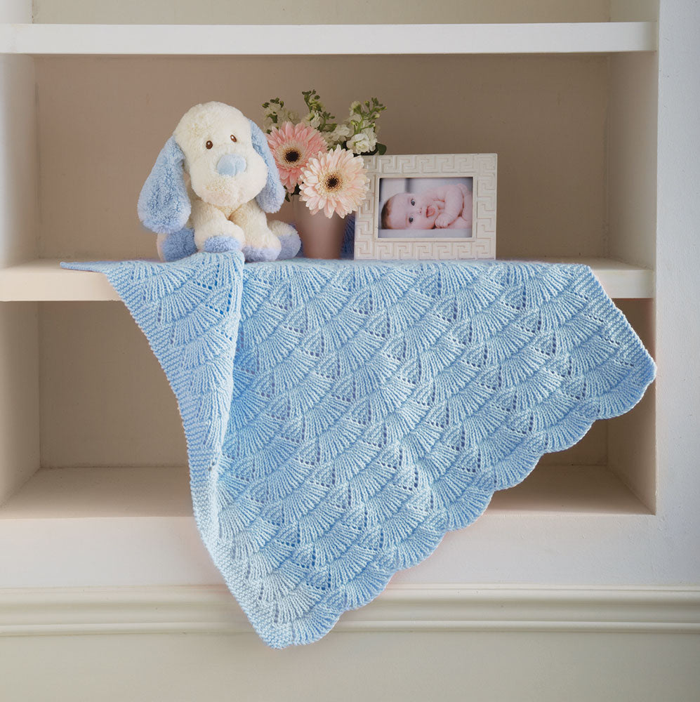 Ribbed Shells Baby Blanket Pattern