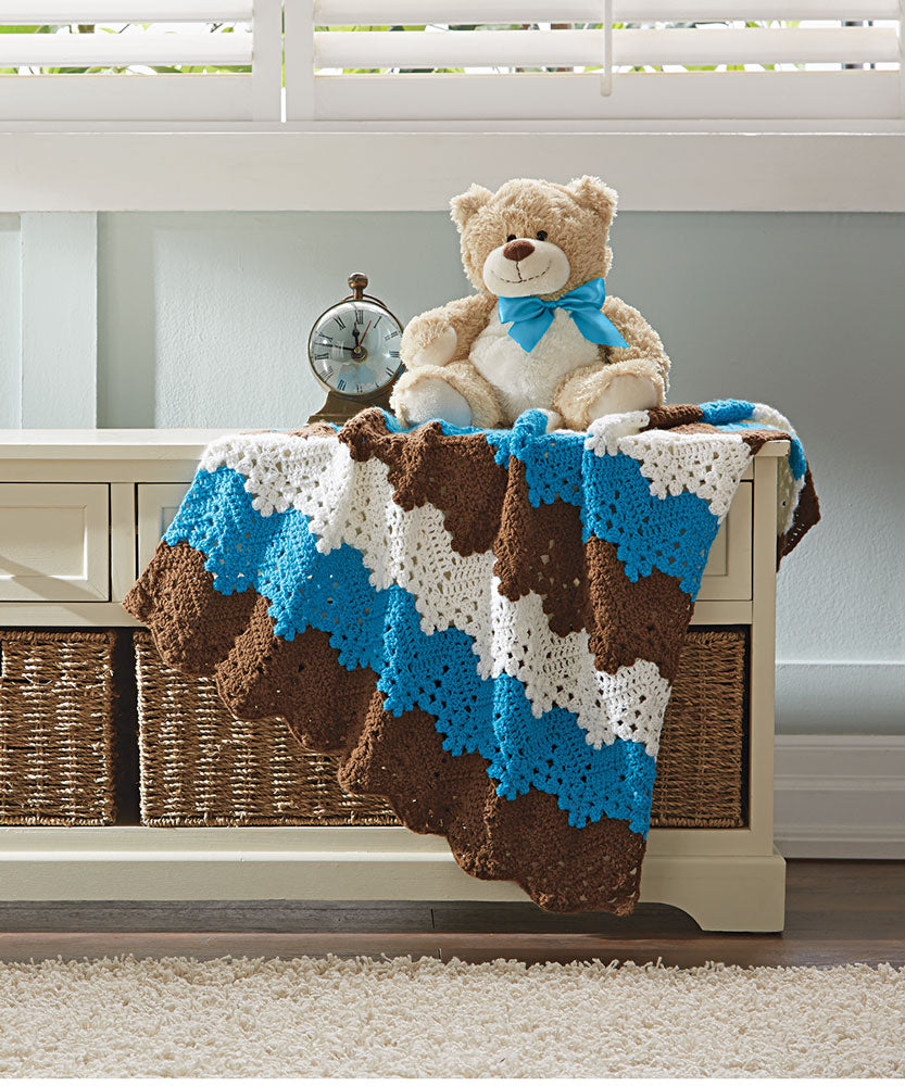 Crowned Ripple Baby Blanket Pattern