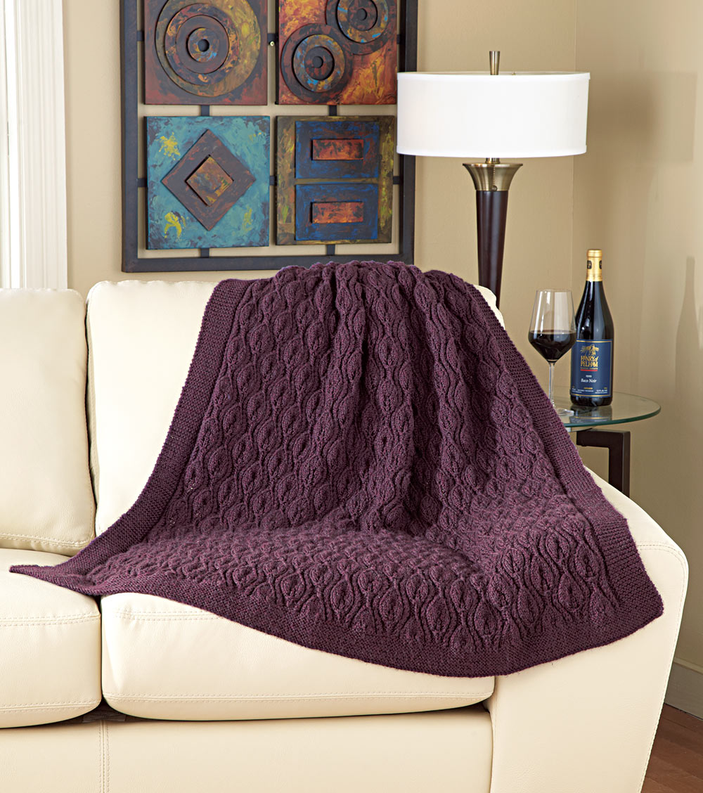 Trailing Leaves Throw Pattern