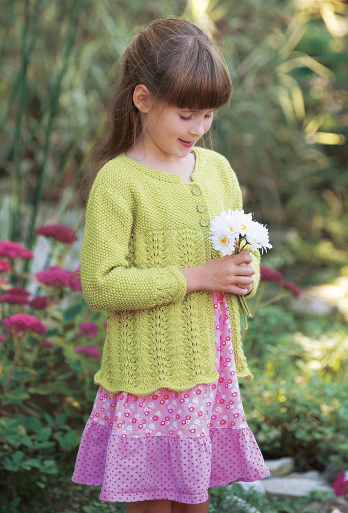 Waves of Lace Kids Cardigan Pattern