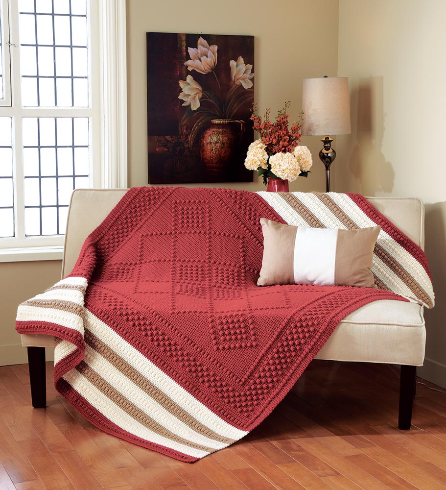 Diamonds in the Rust Afghan Pattern