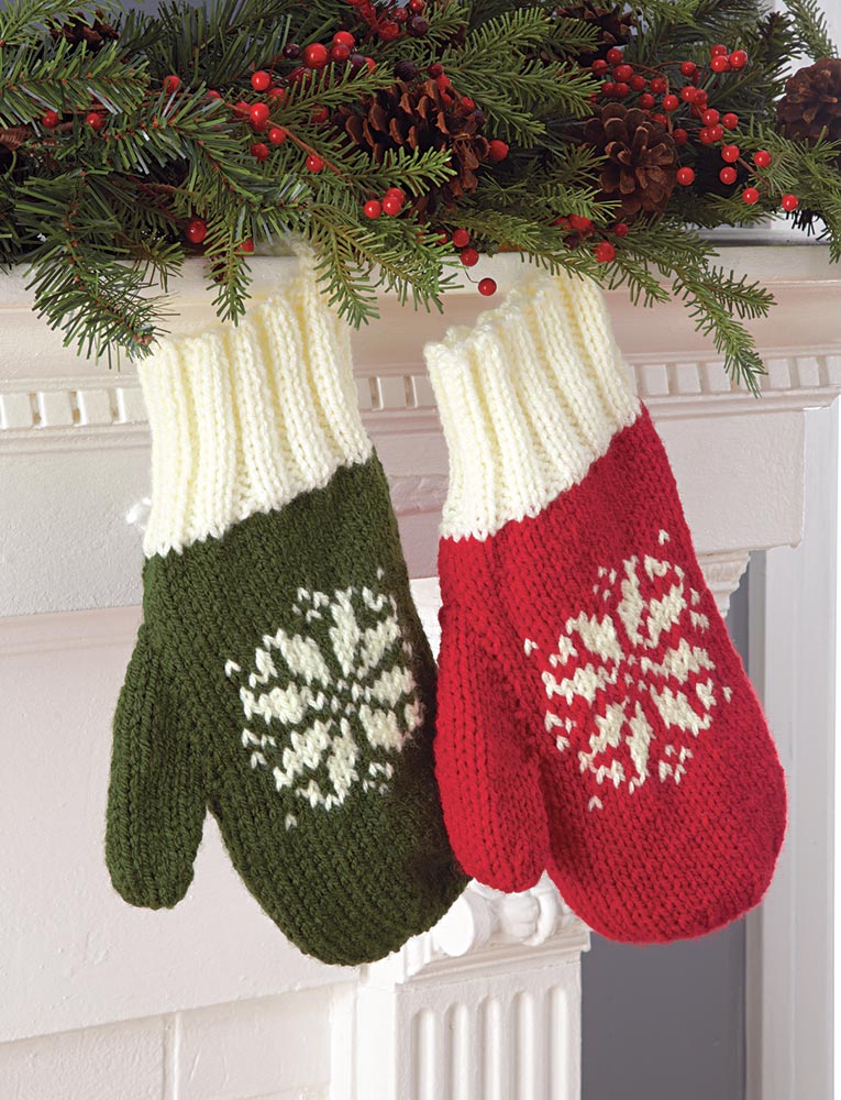 Modèle de bas de mitaine de flocon de neige