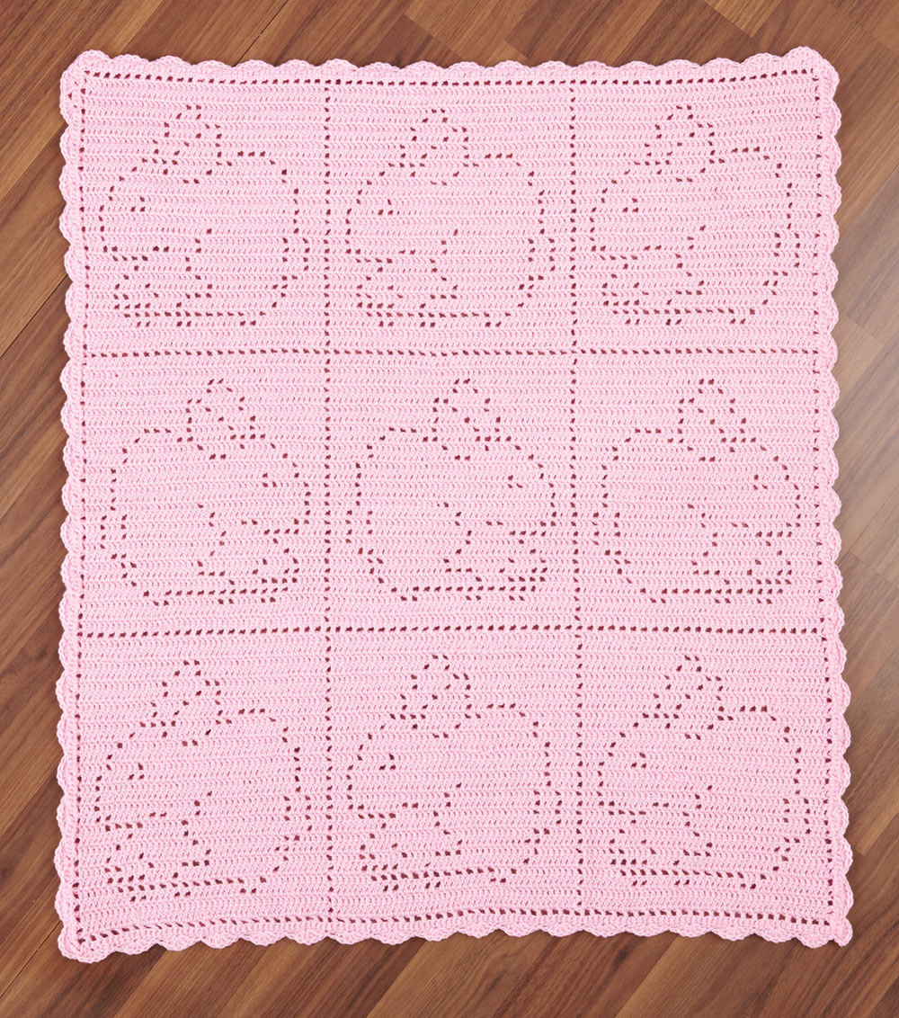 Bunnies Baby Blanket Pattern