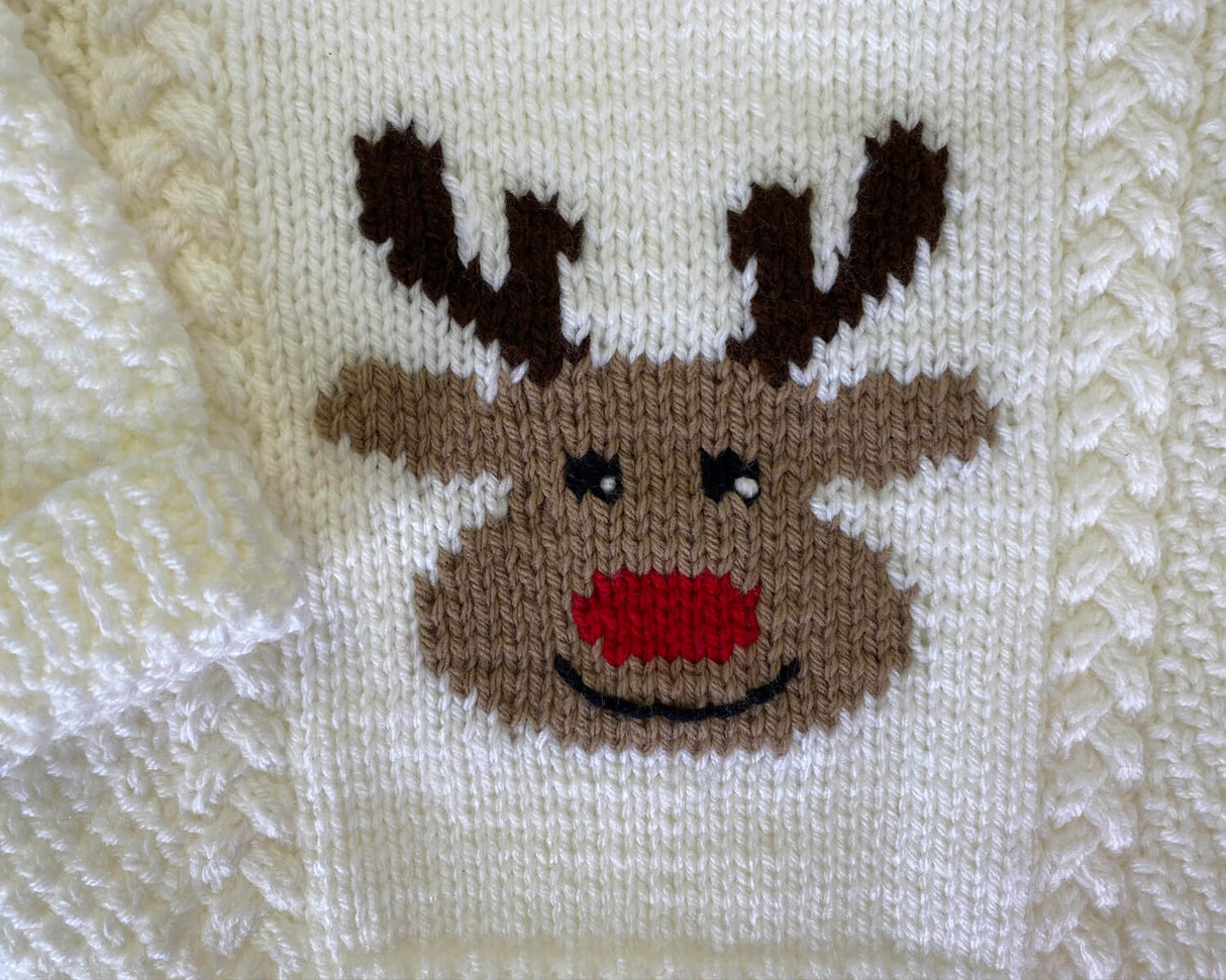 Reindeer Pullover and Mitts | Knit Childs Christmas Sweater Kit