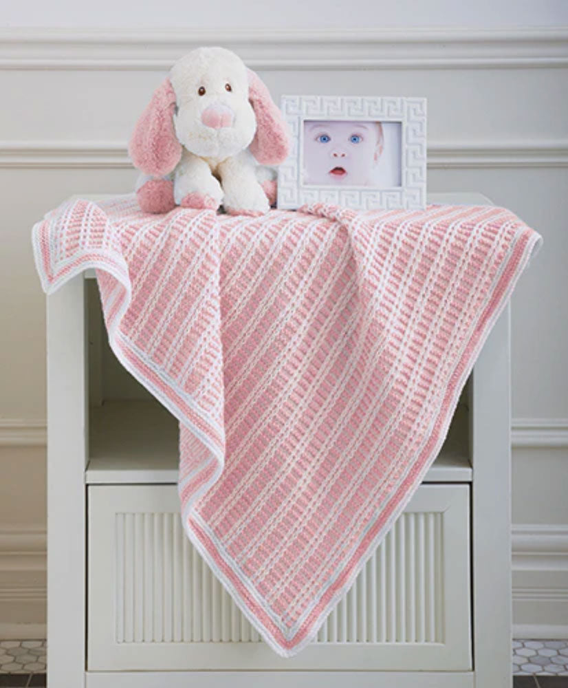 Manta de punto bobo y deslizado