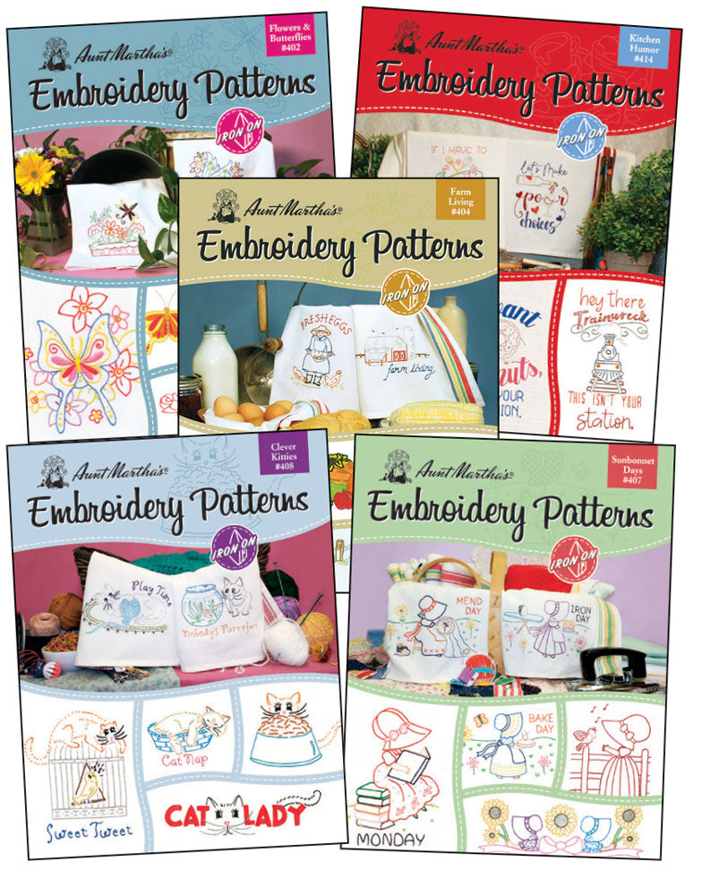 Aunt Martha's Transfer Patterns Book Set