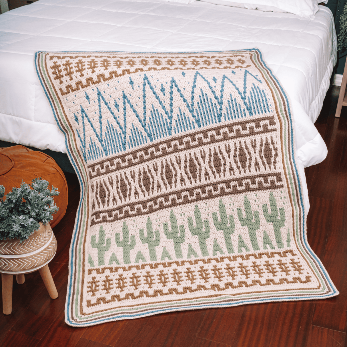 Desert Mosaic Crochet Afghan Designed by Briana K Designs