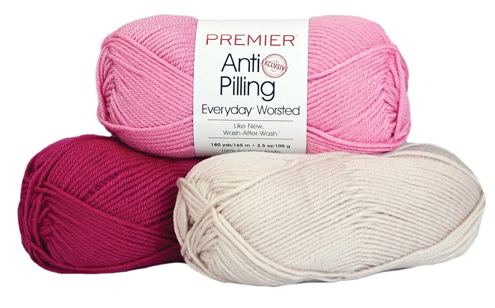 Premier Yarns Anti-Pilling Everyday Worsted Solid Yarn-Cappuccino, 3 Pack