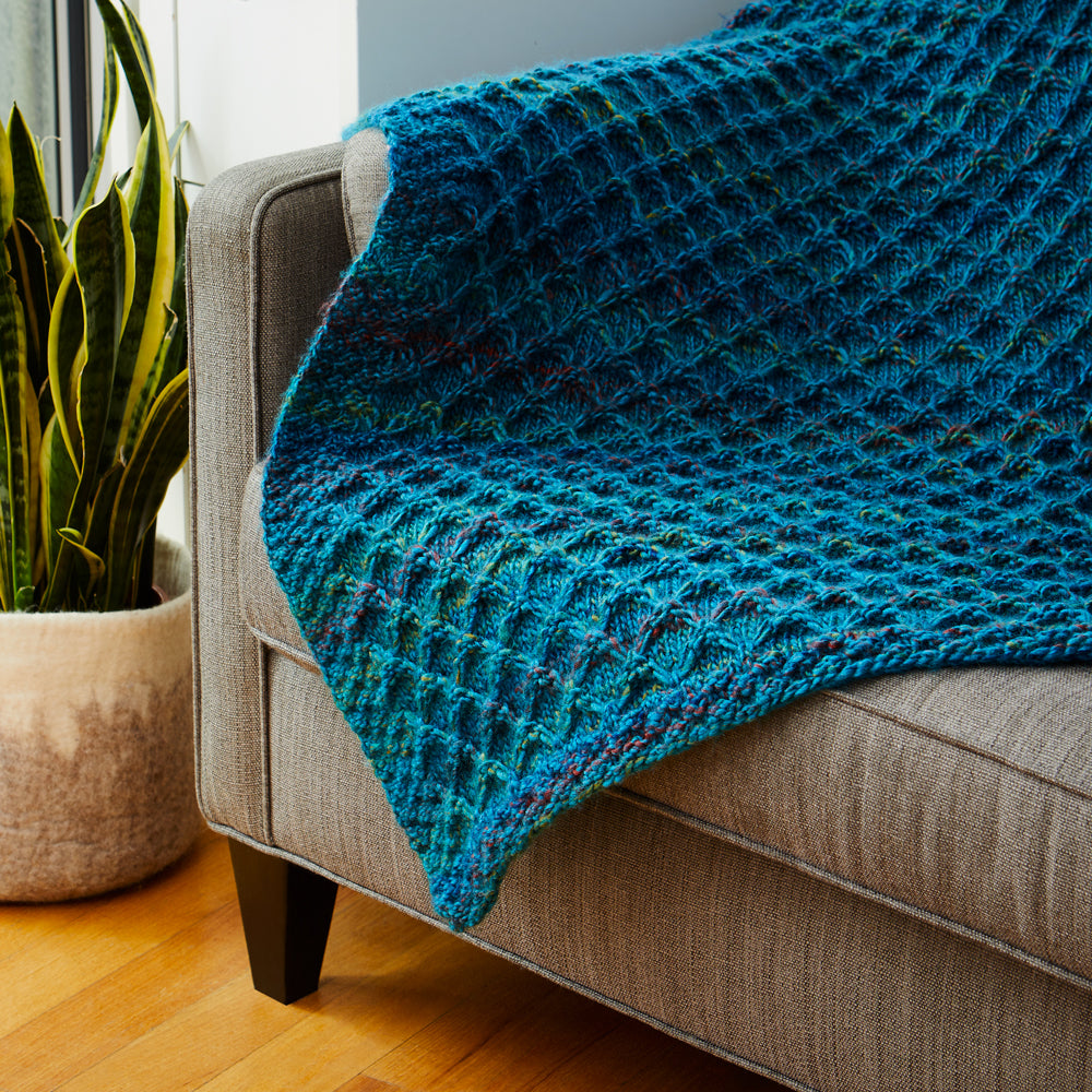 Jeté en nid d'abeille diamant