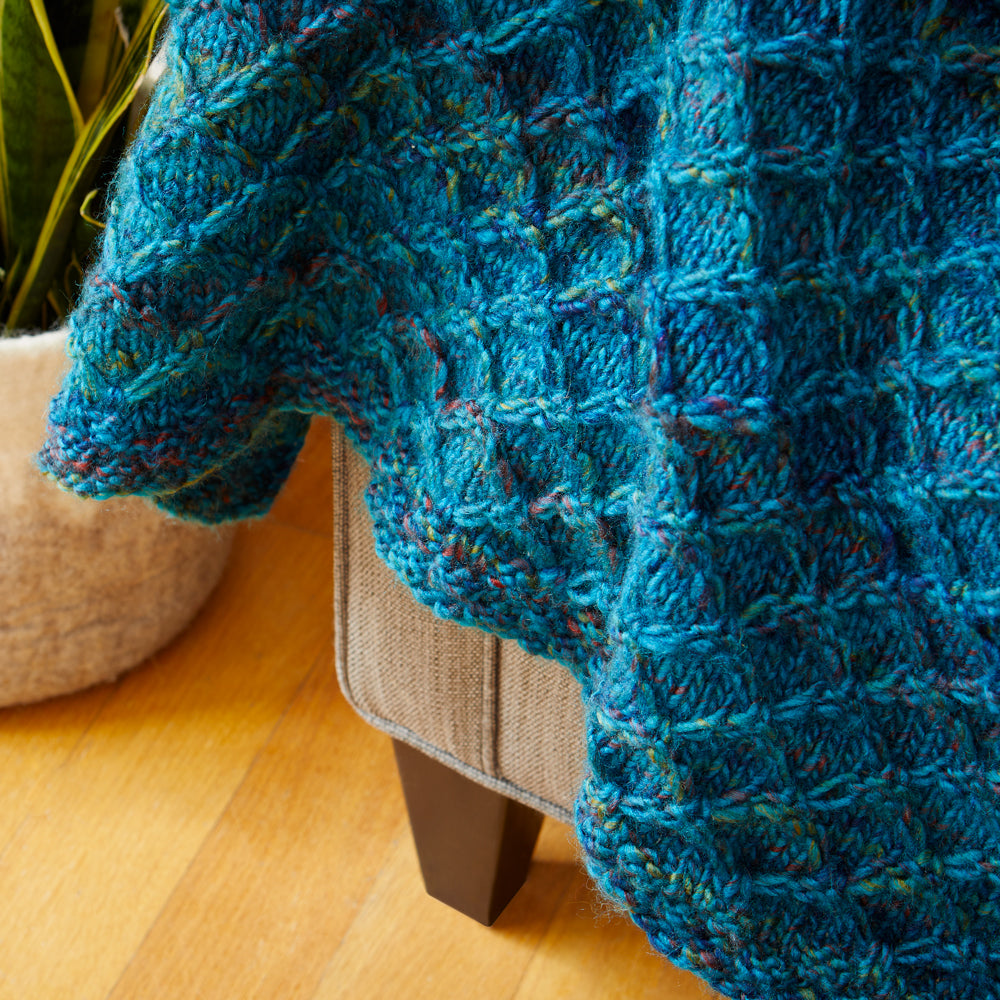 Jeté en nid d'abeille diamant