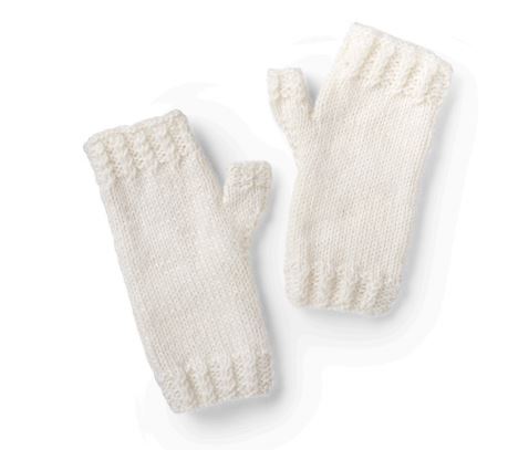 Mini manoplas de punto acanaladas gratis