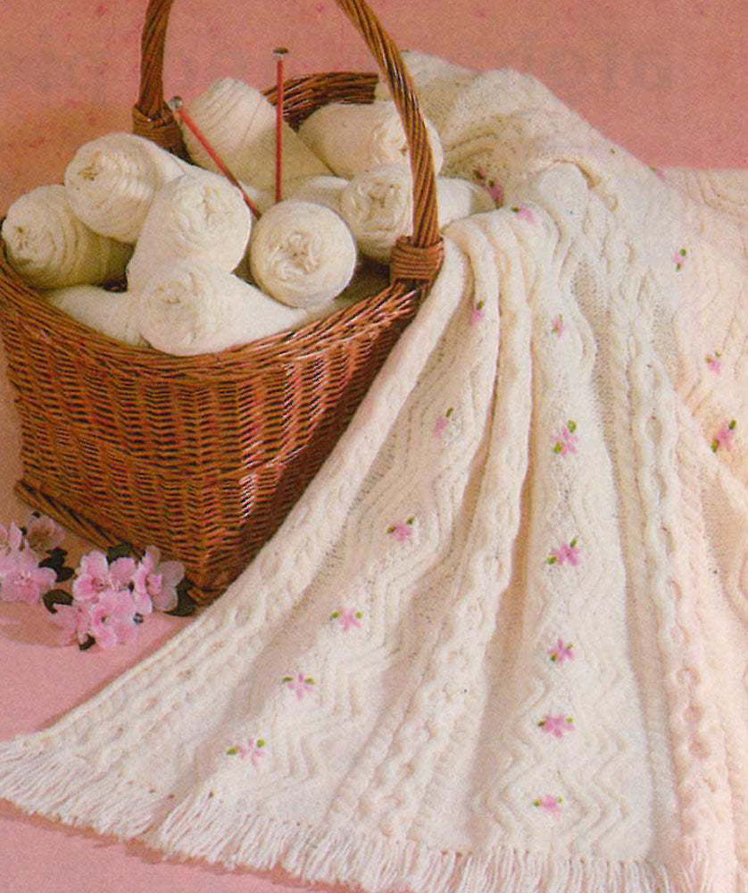 Patrón floral aran afgano