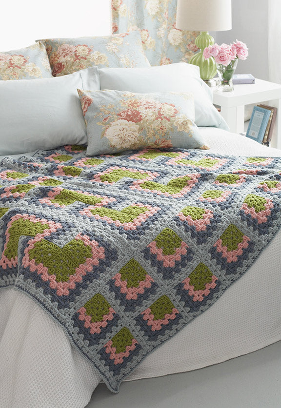 Free Mitered Granny Square Throw Pattern