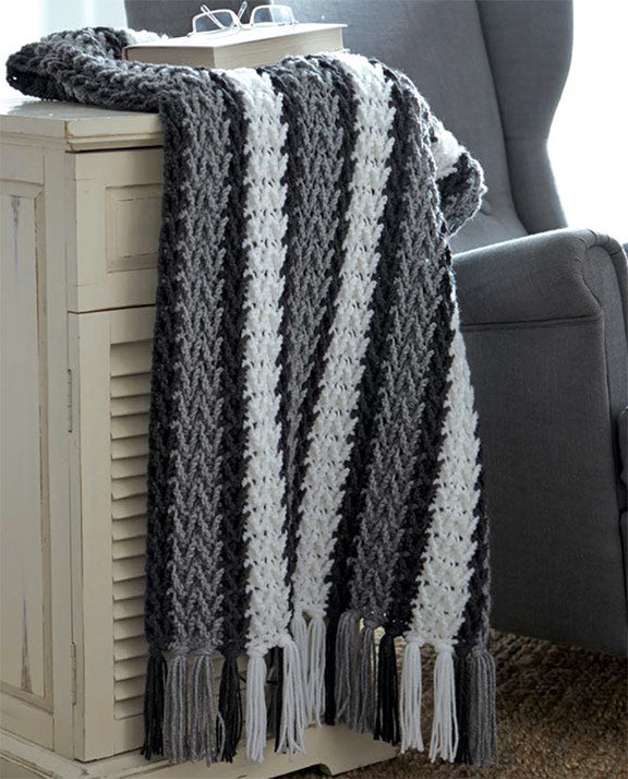 Free Arrowhead Striped Afghan Pattern