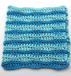 Free Wavy Stripes Dishcloth Pattern