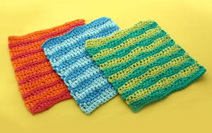 Free Wavy Stripes Dishcloth Pattern