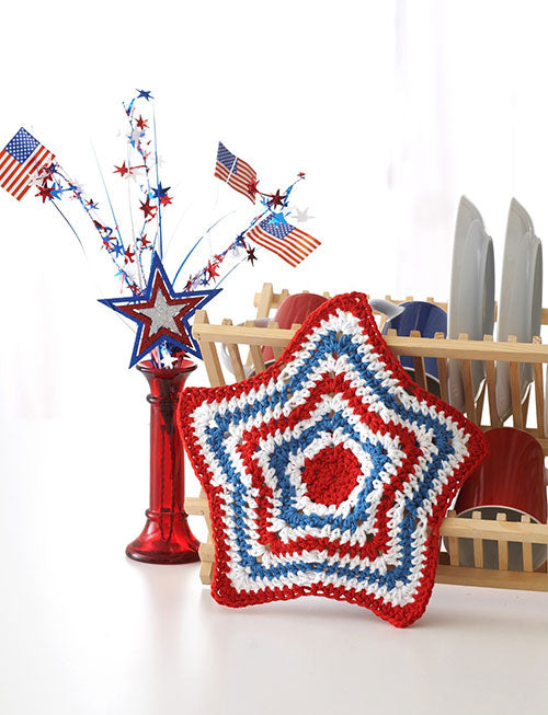 Free Star and Stripes Dishcloth Pattern