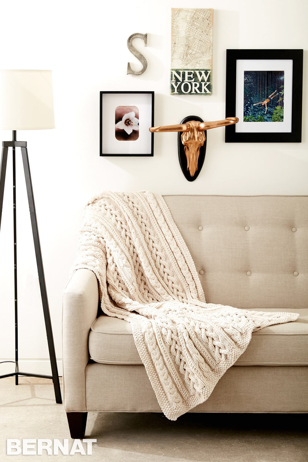 Free Braided Cable Knit Throw Pattern