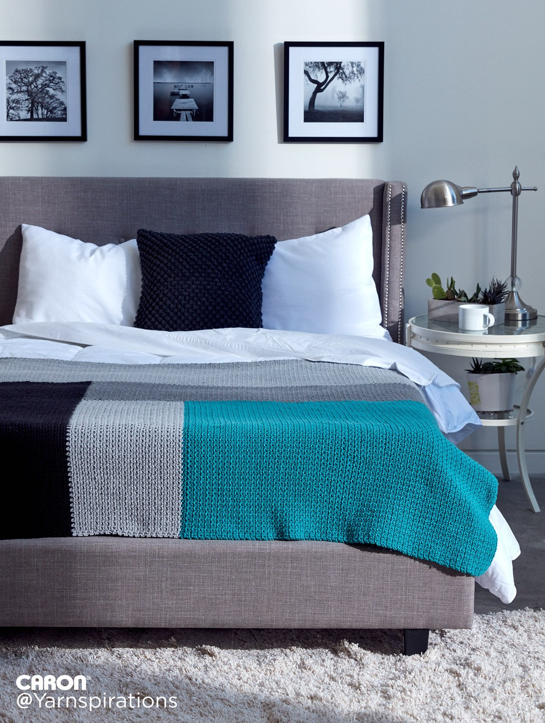 Patrón de manta de cabaña de troncos moderna gratis