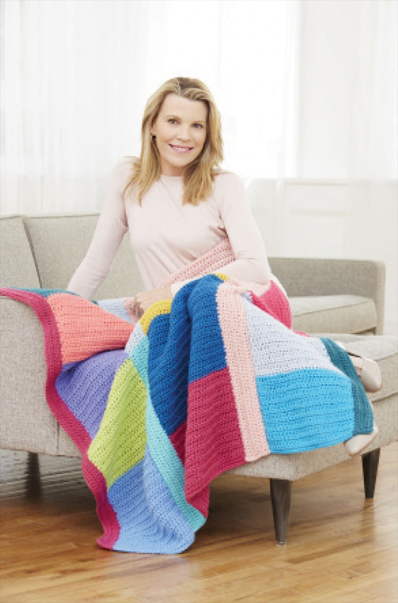 Free Color Block Modern Paint Afghan Pattern