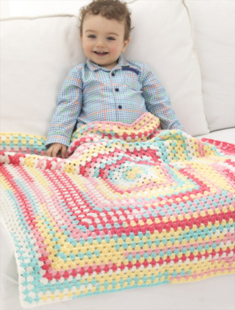 Modèle afghan de bébé de couleurs heureuses