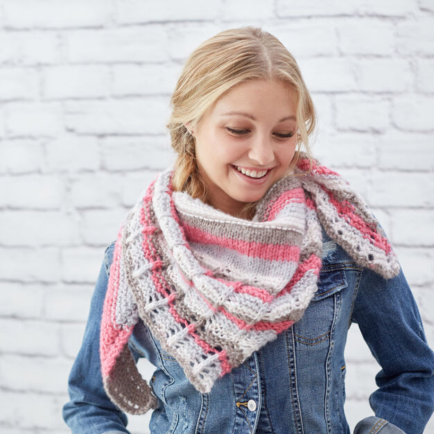 Free Lacy Stripes Knit Shawl Pattern