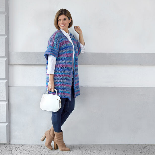 Patrón de cárdigan largo World Traveler gratuito