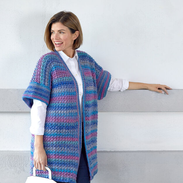 Patrón de cárdigan largo World Traveler gratuito