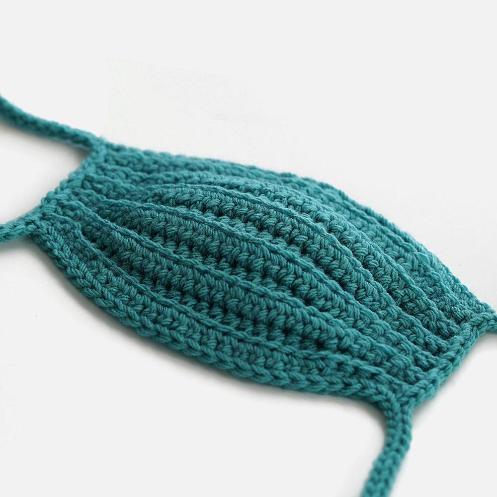 Free Fabric Lined Adult Crochet Face Mask Pattern